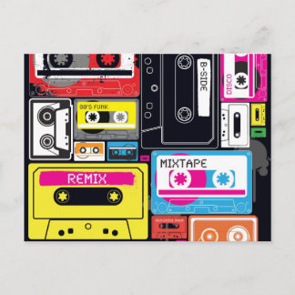 Funky Cool Mix Tapes Design Briefkaart