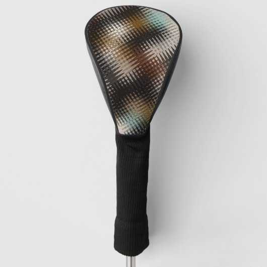 Funky Cool Multi Brown Wavy Zig Zag Pattern Golfheadcover (Voorkant)