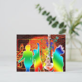 Funky Cool Music Dance Pop Art Design Briefkaart (Staand voorkant)