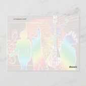 Funky Cool Music Dance Pop Art Design Briefkaart (Achterkant)