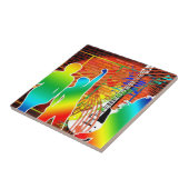 Funky Cool Music Dance Pop Art Design Tegeltje (Zijkant)