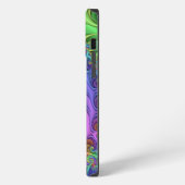 Funky Cool Psychedelic Fractal Spirals Art Patroon iPhone Hoesje (Linkerkant)