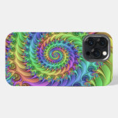 Funky Cool Psychedelic Fractal Spirals Art Patroon iPhone Hoesje (Achterkant horizontaal)