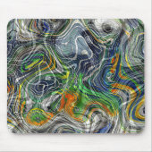 Funky Cool Retro Chic Fractal Marble Patroon Muismat (Voorkant)