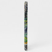 Funky Cool Retro Chic Fractal Marged Art Patroon iPhone Hoesje (Rechterkant)