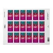 Funky Cool Smilting Face Sunbril Pet Pink Blue Etiket (Full Sheet)