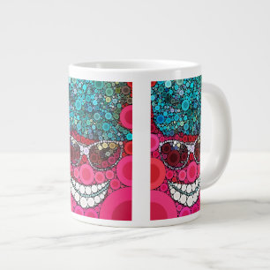 Funky Cool Smilting Face Sunbril Pet Pink Blue Grote Koffiekop