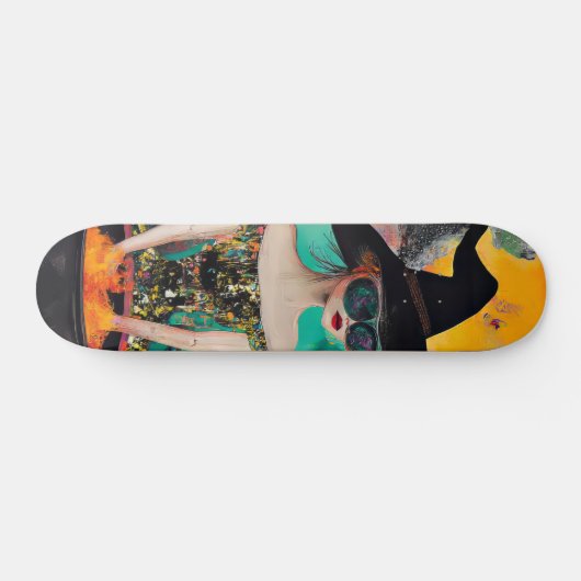 Funky Cool Witch Skateboard (Horizontaal)