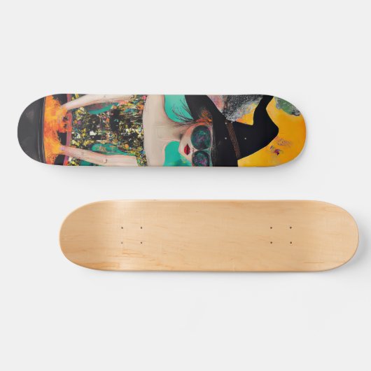 Funky Cool Witch Skateboard (Horizontaal)