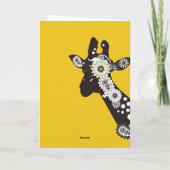 Funky Coole Giraffe Inspirerende Verjaardag Kaart (Achterkant)