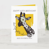 Funky Coole Giraffe Inspirerende Verjaardag Kaart (Voorkant)