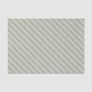 Funky Cottagecore Boho Christmas Stripe Patroon Tissuepapier