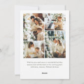 Funky Country Boho Christmas Wreath 5 Photo Feestdagenkaart (Achterkant)