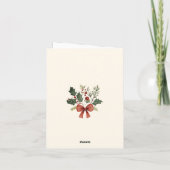 Funky Country Retro Boho Christmas Wreath Feestdagen Kaart (Achterkant)