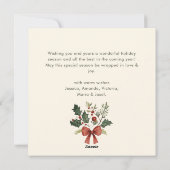 Funky Country Retro Boho Christmas Wreath Feestdagenkaart (Achterkant)