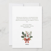 Funky Country Retro Boho Christmas Wreath Holiday Feestdagenkaart (Achterkant)