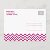 Funky Couple Save The Date Briefkaart - Helderroze (Achterkant)