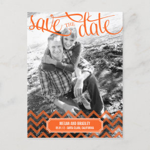 Funky Couple Save the Date Briefkaart - Oranje