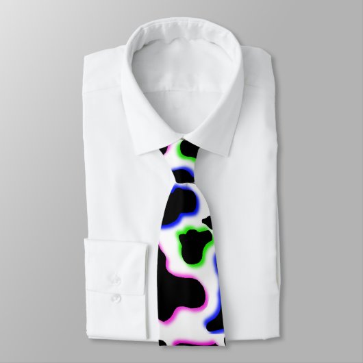 Funky Cow Pattern Dairy Man Print Stropdas (Gebonden)