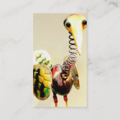 Funky Crane Bird Metal Garden Ornament Folk Art Visitekaartje (Achterkant)