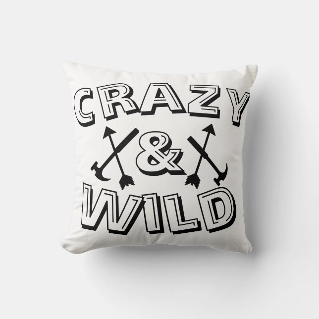 Funky Crazy & Wild Pijl Hamer Kussen (Voorkant)