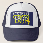 Funky Crypto Lady Energy Power Sign Trucker Pet (Voorkant)