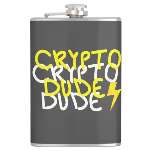 Funky Crypto Man Energy Power Sign Heupfles (Voorkant)