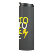 Funky Crypto Man Energy Power Sign Thermosbeker (Geroteerd rechts)