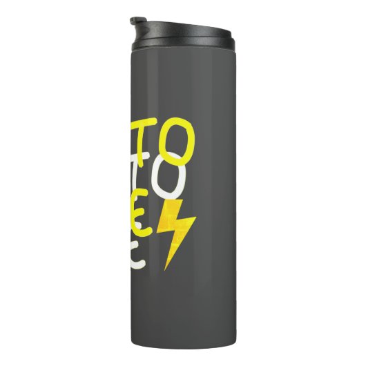 Funky Crypto Man Energy Power Sign Thermosbeker (Geroteerd rechts)