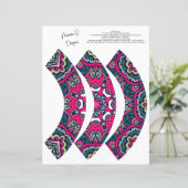 Funky cupcake verpakking, retro print cupcake (Staand voorkant)