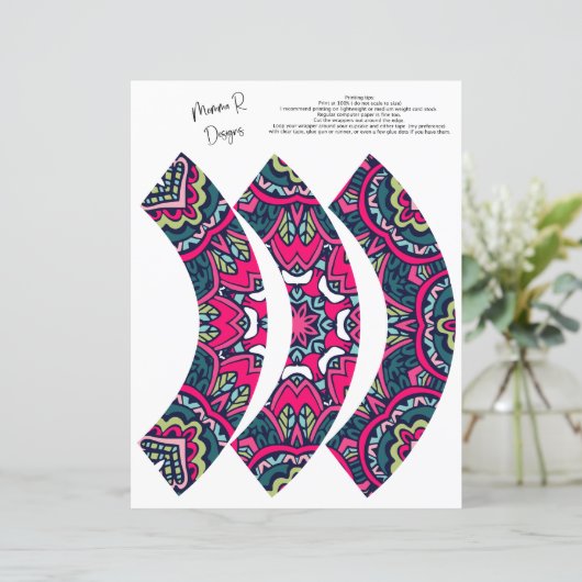 Funky cupcake verpakking, retro print cupcake (Staand voorkant)