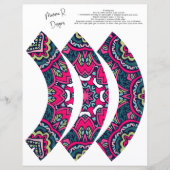 Funky cupcake verpakking, retro print cupcake (Voorkant)