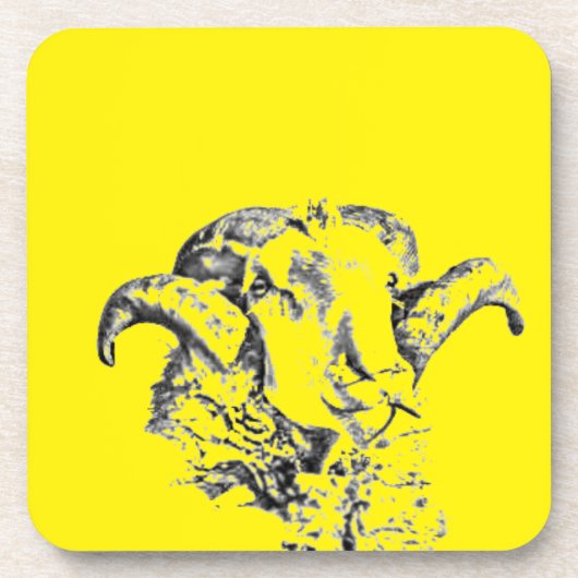 Funky Cute Schaap Ram Bier Onderzetter (Voorkant)