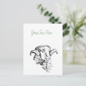 Funky Cute Schaap Ram Briefkaart (Staand voorkant)