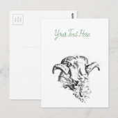 Funky Cute Schaap Ram Briefkaart (Voorkant / Achterkant)