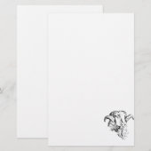 Funky Cute Schaap Ram Briefpapier (Voorkant / Achterkant)