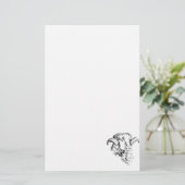 Funky Cute Schaap Ram Briefpapier (Staand voorkant)