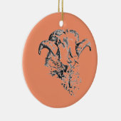 Funky Cute Schaap Ram Keramisch Ornament (Rechts)