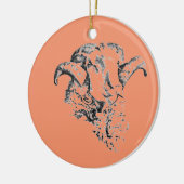 Funky Cute Schaap Ram Keramisch Ornament (Links)