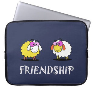 Funky Cute Schapen Vriendschap Laptop Hoes