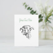 Funky Cute Sheep Ram Briefkaart (Staand voorkant)