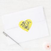 Funky Cute Sheep Ram Hart Sticker (Envelop)