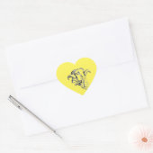 Funky Cute Sheep Ram Hart Sticker (Envelop)