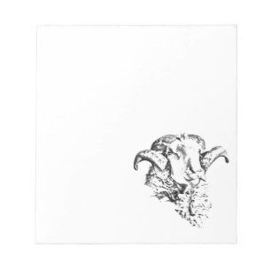 Funky Cute Sheep Ram Notitieblok
