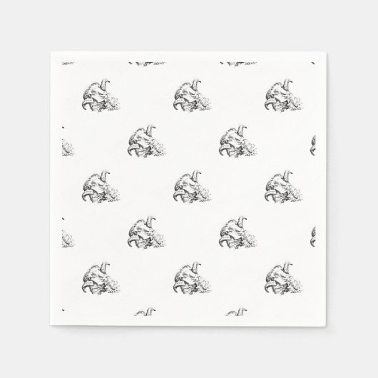 Funky Cute Sheep Ram Servet (Voorkant)