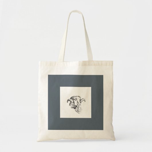 Funky Cute Sheep Ram Tote Bag (Voorkant)