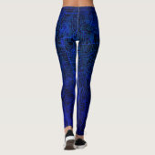 Funky Cybernetic Circuit Board Patroon Leggings (Achterkant)
