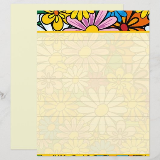 Funky daisies (Voorkant / Achterkant)