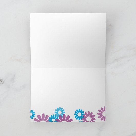 Funky Daisies Bedankt Card (Binnen)