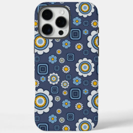 Funky Daisy's In Blauw iPhone 16 Pro Max Hoesje